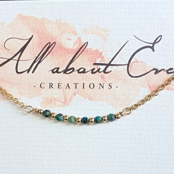 NWT - Gold Fill Chrysocolla Bracelet - Picture 1 of 5